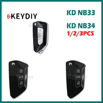 1/2/3шт KEYDIY KD NB33 NB34 Многофункциональный Дистанционный Ключ с 3 Кнопками Автомобильный Ключ для VW Style KD900/KD-X2/KD-MAX MINI Key Programmer Изображение