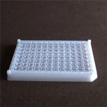 1 шт. Белая прозрачная пластиковая прямоугольная форма, 96 отделений, пластина для ИФА средней вязки Изображение