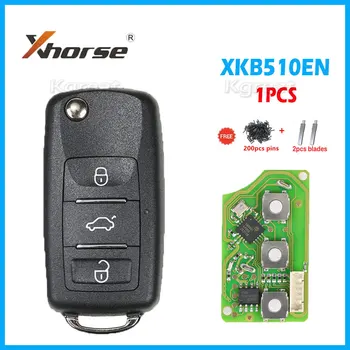 1 шт./лот Xhorse XKB510EN Проводной Универсальный Дистанционный Ключ с 3 Кнопками Автомобильный Ключ для VVDI VVDI2 Key Tool (Английская версия) Автомобильный Дистанционный Ключ Изображение