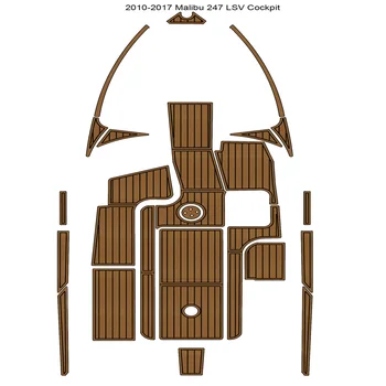 2010-2017 Malibu 247 LSV Коврик для кокпита Лодка EVA Пенопласт Палубный коврик из искусственного тика Изображение
