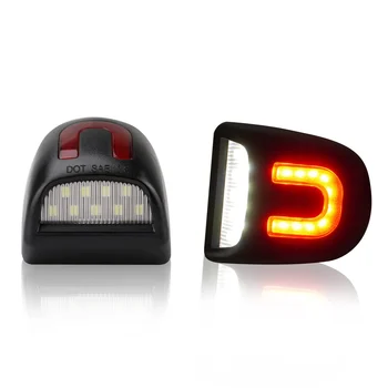 2ШТ красных U-образных светодиодных фонарей номерного знака для Chevy, для Silverado, для GMC-Sierra 1500 2500 Изображение