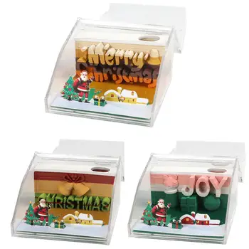 3D Блокнот Merry Christmas Memo Pad Omoshiroi Block 3D Блокнот Для Заметок 3D Стикеры Детские Подарки Для Рождественской Вечеринки Изображение