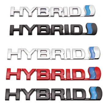 3D Металлический Гибридный Логотип Задний Багажник Крыло Автомобиля Эмблема Значок Наклейка Наклейки Для Toyota RAV 4 Prado Camry Corolla Yaris Аксессуары Изображение