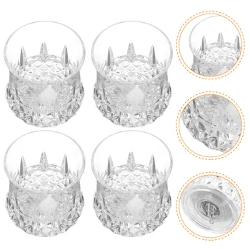 4ШТ хрустальных стаканчиков со светодиодной вспышкой и стаканами в стиле ананаса для вечеринки в баре Изображение