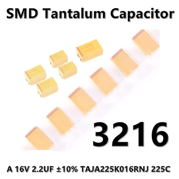 (5шт) 3216 (Тип A) 16V 10UF ± 20% TAJA106M016RNJ 106C 1206 SMD танталовый конденсатор Изображение