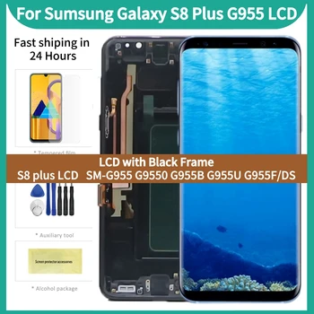 AMOLED Для Samsung Galaxy S8 plus LCD SM-G955fd G955F G955 С Рамкой ЖК-дисплей С сенсорным экраном Оцифрован на 100% Протестирован Изображение
