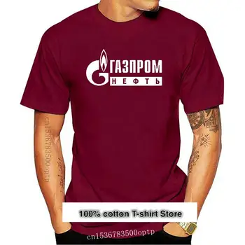 Camiseta negra Gazprom Rusia 2021 para hombre, Camisetas estampadas de manga corta con cuello redondo Изображение