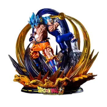 F4 Dragon Ball Super Saiyan God Blue Вегета Гоку GK Статуя из смолы фигурки Модель игрушка Аниме кукла подарок Изображение