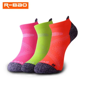 R-bao Мужские и женские компрессионные носки для бега, профессиональные спортивные носки для верховой езды, баскетбола, бадминтона, пеших прогулок, гонок, дышащие носки Изображение