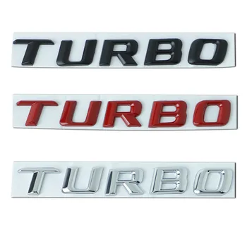 Автомобильная наклейка с эмблемой Turbo 3D Металлические наклейки с эмблемой Turbo для Mercedes Benz C63 E300L Наклейка для ремонта автомобиля на крыле сбоку Изображение