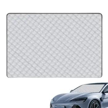Алюминиевая пленка на лобовое стекло автомобиля, зимняя универсальная полупокрытая ткань для защиты лобового стекла от мороза и снега для спортивного автомобиля SUV Изображение