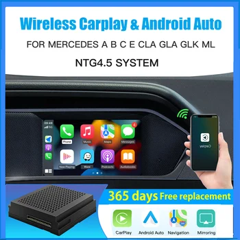 Беспроводной Carplay Подходит для Mercedes Benz A B C E CLA GLA GLK ML Sprinter NTG4.5 Модуль Беккера Android Автоматическая навигация Изображение