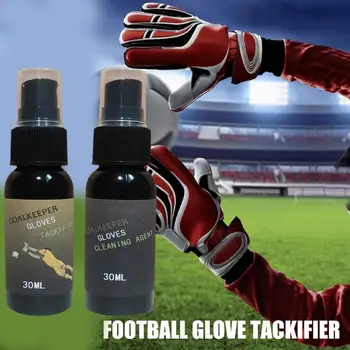 Вратарские перчатки с футбольным захватом, спрей для вратарских перчаток, сменные бейсбольные перчатки, улучшенные липкие чистящие средства F9A5 Изображение