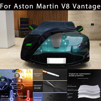 Для Aston Martin V8 Vantag Наружная Защита Полные Автомобильные Чехлы Снежный Покров Солнцезащитный Козырек Водонепроницаемый Пылезащитный Экстерьер Автомобильные аксессуары Изображение