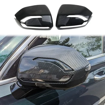 Для Hyundai Palisade 2019-2023 Крышка Зеркала Заднего Вида Автомобиля Крышка Крышки Зеркала Боковой Двери Отделка Запасных Частей ABS Углеродное Волокно Изображение