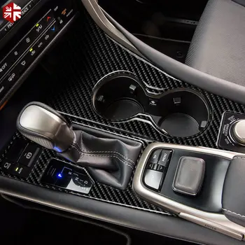 для LEXUS RX350 2016-2019 Автомобильная коробка переключения передач из настоящего углеродного волокна, панель, подстаканник, накладка крышки Изображение