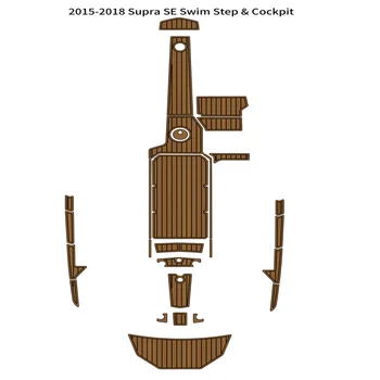 Качество 2015-2018 Supra SE Платформа для плавания Кокпит-коврик для лодки EVA Пена Пол из искусственного тика Изображение