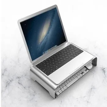 Компьютерный монитор из алюминиевого сплава, увеличенный кронштейн для хранения на рабочем столе, кронштейн для ноутбука Изображение