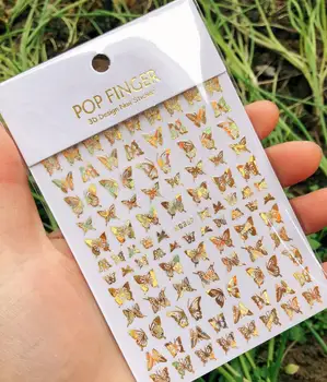 Красочные наклейки для скрапбукинга с бабочками, самоклеящиеся наклейки для дизайна ногтей с цветами для телефона, ноутбука, наклейки для ногтей для женщин, девочек Изображение