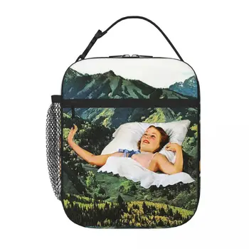Ланч-тоут Rising Mountain Kawaii Bag Изолированная сумка Ланч-бокс для женщин Изображение