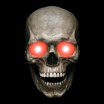 Маска Черепа на Хэллоуин 3D Реальность Маска Черепа на всю голову С подвижной челюстью для рта Латексная Маска для костюмированной вечеринки на Хэллоуин Маска для Маскарада Изображение