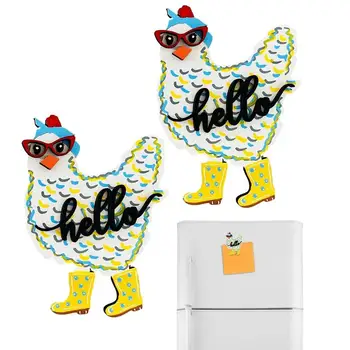 Милый цыпленок, Магнит на холодильник, Декор кухонного холодильника, Фигурка Курицы, Магнитные наклейки для автомобильного шкафчика, Декор в виде животных, Магниты на холодильник Изображение