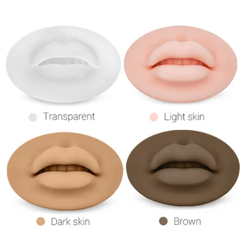 Многоразовые силиконовые губы 3D Practice для перманентного макияжа, татуировки, эластичности человеческих губ, микроблейдинга, PMU, для начинающих, тренировка Изображение