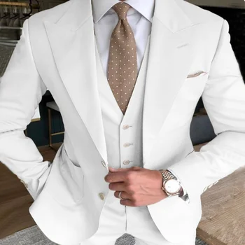 Мужской Костюм-тройка Serge, Однобортный Элегантный Свадебный костюм для мужчин 2023, Высококачественный африканский костюм для мужчин 남자정장셋트 Изображение