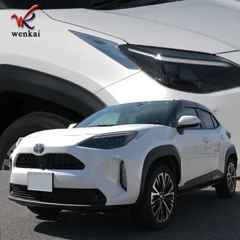 Наклейка с отделкой передней фары автомобиля для Toyota Yaris Cross 2021 Аксессуары для укладки ABS Хром Изображение
