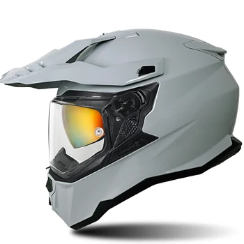 Новый мотоциклетный шлем для мотокросса, мужская одежда, мотоциклетный шлем для скоростного спуска, шлем для мотокросса, мужские внедорожные гонки, сертифицированный ЕСЕ съемный Изображение