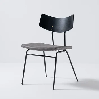 Одноместный Обеденный стул для гостиной Деревянные Эргономичные Роскошные Черные Обеденные стулья Современная итальянская мебель Stuhle Esszimmer A1 Изображение