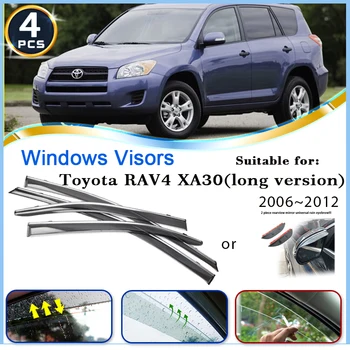 Оконные Козырьки для Toyota RAV4 Vanguard XA30 RAV 4 LWB 2006 ~ 2012 Защита От Дождя Дефлектор Ветровых Стекол Тенты Для Бровей Автомобильные Аксессуары Изображение