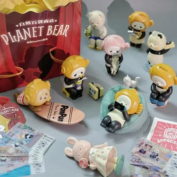 Оригинальный Слепой Ящик White Bear Универмаг Нашей Театральной Серии Panpan Taiyaki 2 Doll Garage Kit Kawaii Model Decoration Toy Изображение