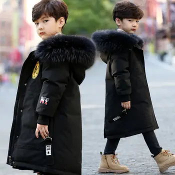 Повседневная куртка с хлопчатобумажной подкладкой для мальчиков CuHK, детская куртка с хлопчатобумажной подкладкой для мальчиков, чтобы преодолеть прилив одежды с хлопчатобумажной подкладкой Изображение