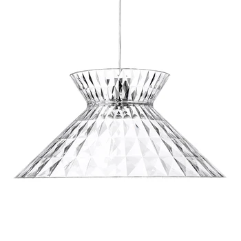 Подвесной светильник для итальянской столовой, Скандинавский цветной акриловый кухонный стол, украшение спальни, люстра, подвесной светильник E27 Изображение