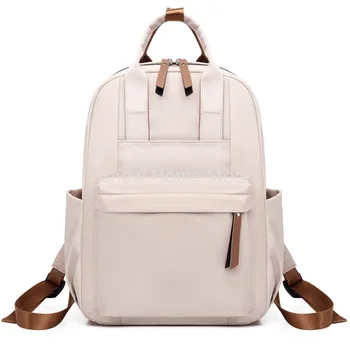 Простая женская школьная сумка, водонепроницаемая износостойкая сумка для путешествий, компьютерный рюкзак для пригородных поездок Изображение