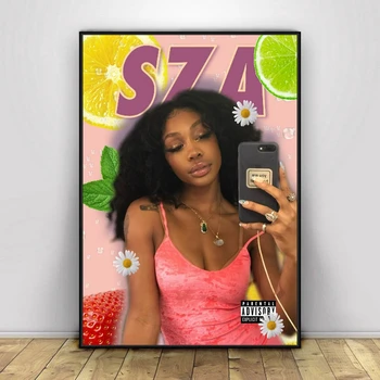 Ретро-плакат SZA Music Singer Star холст, плакат, настенная живопись, украшение дома (без рамки) Изображение
