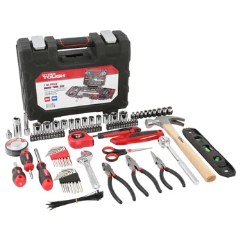Сверхпрочный набор инструментов для домашнего ремонта из 118 предметов, модель 7003 Изображение