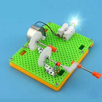 Сделай сам Забавную физическую модель генератора с рукояткой Игрушки для научных экспериментов Учебное Оборудование и расходные материалы Изображение