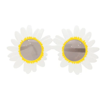 Солнцезащитные очки Sun Flower Daisy, Забавные очки, Дневная вечеринка, Пикник, Фотография, Солнцезащитные очки, Креативные Декоративные очки Изображение