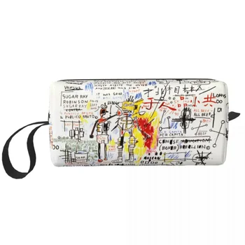 Сумка Для Туалетных Принадлежностей Boxer Rebellion Женская Jean Michel Basquiats Graffiti Art Makeup Косметический Органайзер Lady Beauty Storage Dopp Kit Box Изображение