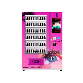 Торговый автомат по продаже привлекательных наборов инструментов для наращивания ресниц и макияжа со светодиодной подсветкой Изображение