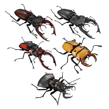 Украшения из насекомых Spot Bandai, имитация жука с изогнутыми лопатками-гвоздями, коллекция настольных насекомых в форме Европейской горы в форме лопаты Изображение