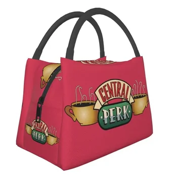Центральная сумка для ланча Perk Friends с изоляцией для женщин, портативный охладитель для телешоу, Термос для ланча для рабочего пикника Изображение